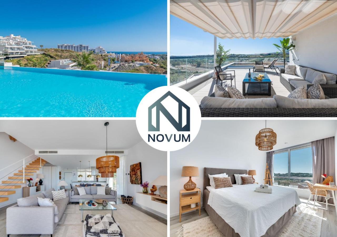 Unique 3-Bdrm Townhouse, Stunning View, Pool & Bbq Lejlighed Estepona Eksteriør billede
